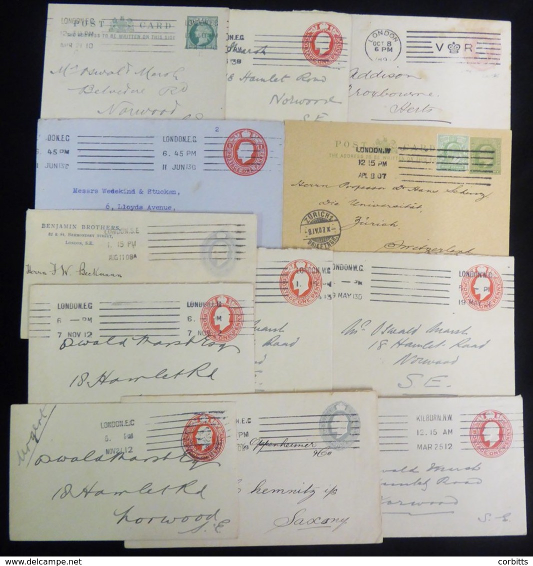 1897-1913 Selection Of 20 Items Showing Various London Machines - Bickerdike, Columbia, Krag Incl. 1d Pink Envelope With - Other & Unclassified