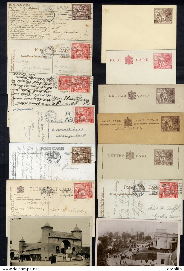 Wembley Exhibition 1924-25 Collection Of PPC's & Postal Stationery (187) Housed In A Modern Album, Various Views Of The  - Other & Unclassified