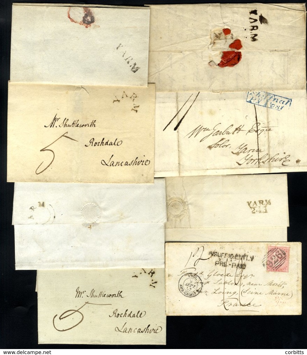 YORKSHIRE (YARM) 1780-1990's Postal History Collection Housed In Two Multi Ring Albums Commencing With 1780 S/line YARM  - Autres & Non Classés