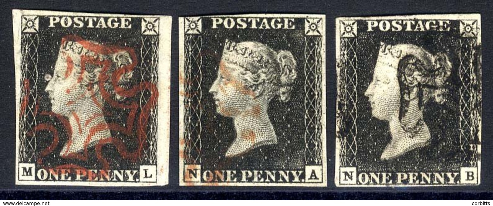 Plate 4 ML, Good To Huge Margins, Fine Red MC, Tiny Abrasion In Front Of Queen, Also NA, Close Cut At N.W Corner, Fine R - Autres & Non Classés