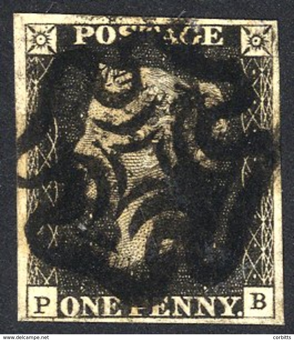 Plate 10 PB, Four Margin Example With Boldly Struck Black MC. - Other & Unclassified