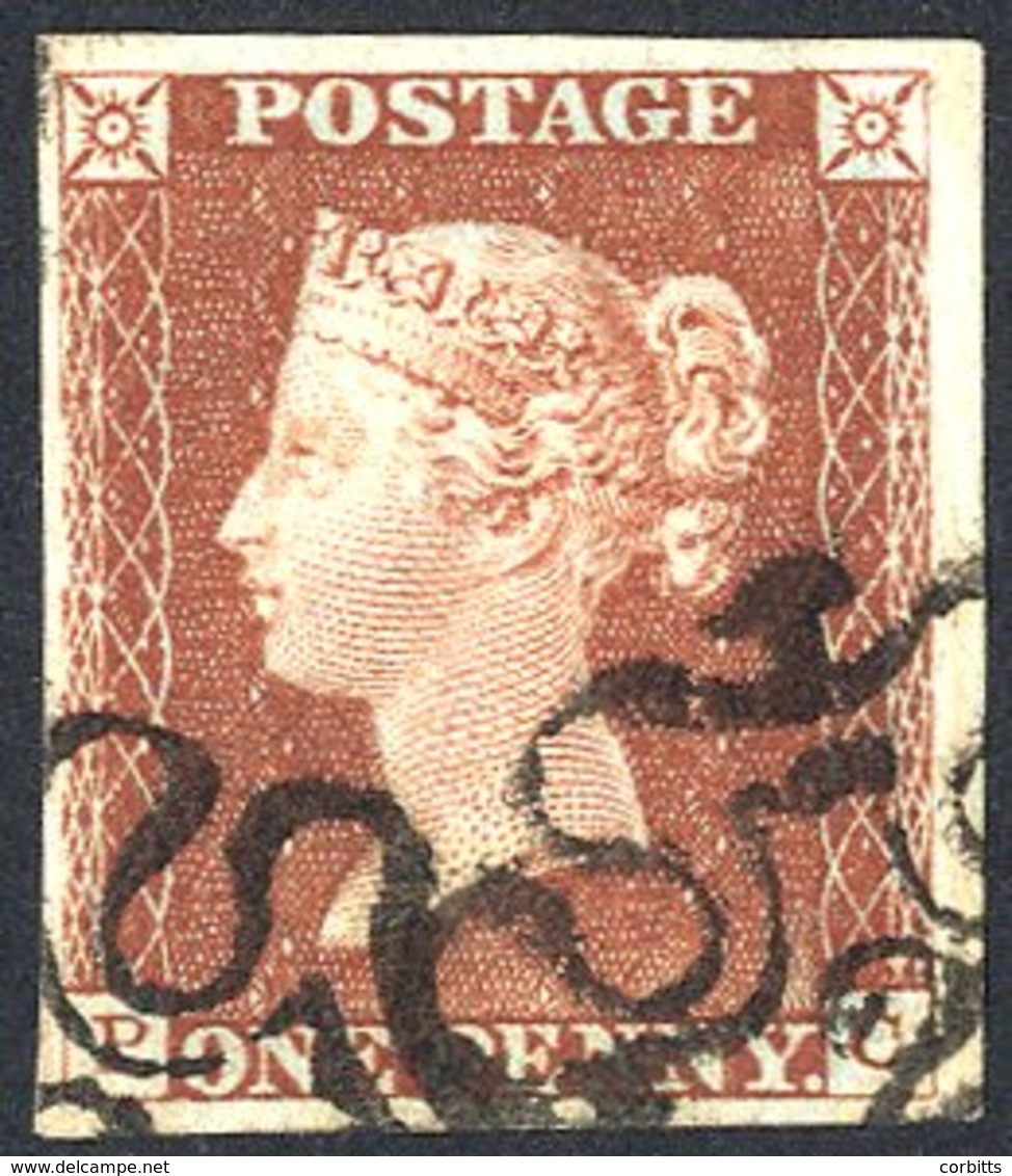 1841 1d Red-brown Cancelled In The Lower Half By Two Strikes Of The No. 2 In Maltese Cross, Leaving The Queen With A Cle - Autres & Non Classés