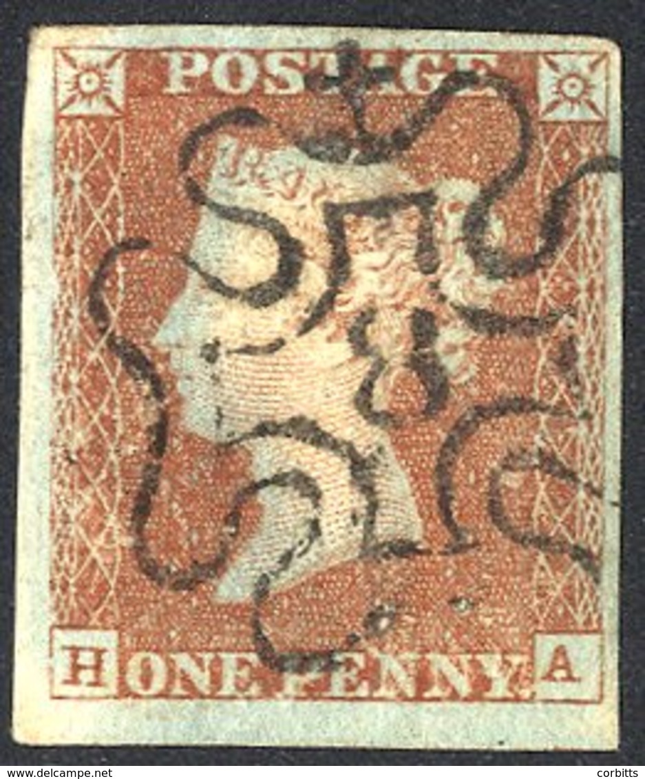 1841 1d Red-brown HA, Good To Large Margined Example, Cancelled By The No. 8 In Maltese Cross, Fine Upright Strike. (1)  - Other & Unclassified