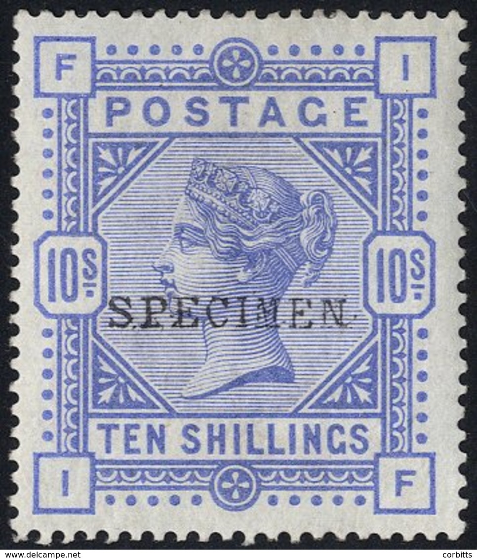 1884 10s Cobalt, Fresh M Optd SPECIMEN Type 9. Attractive & Scarce. SG.182s. Cat. £3400 - Other & Unclassified