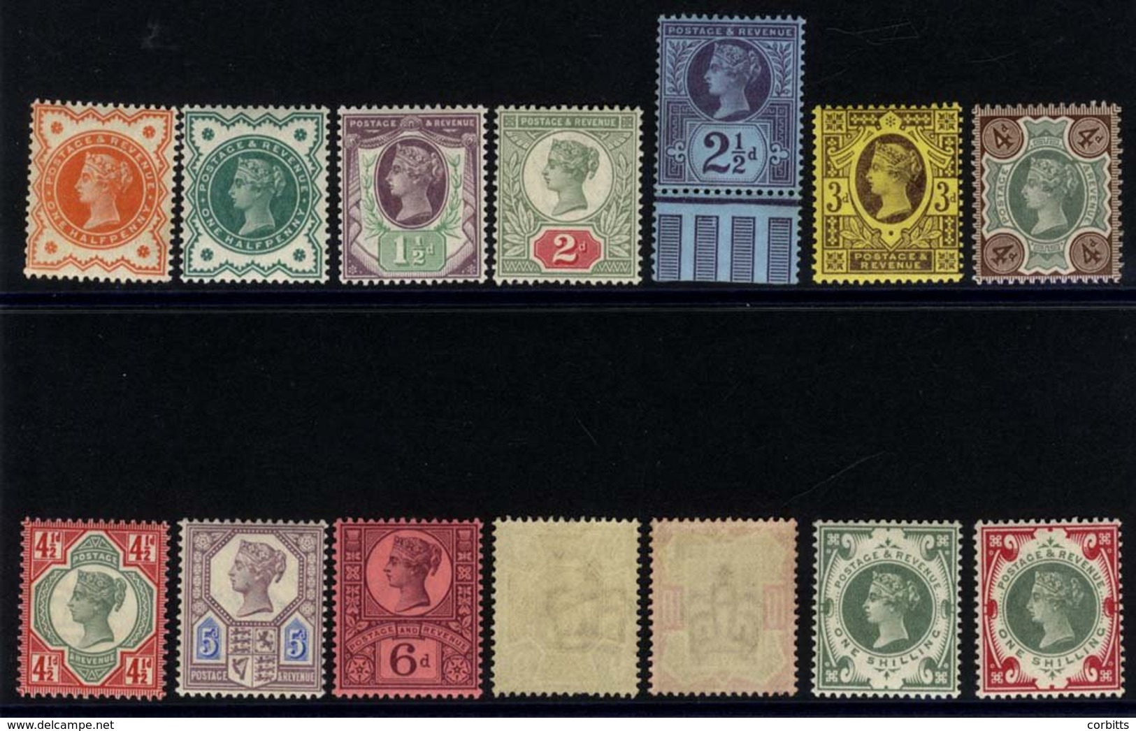 1887 Jubilee Set UM (9d & 10d Vals Are Fine M), From SG.197/214. - Other & Unclassified