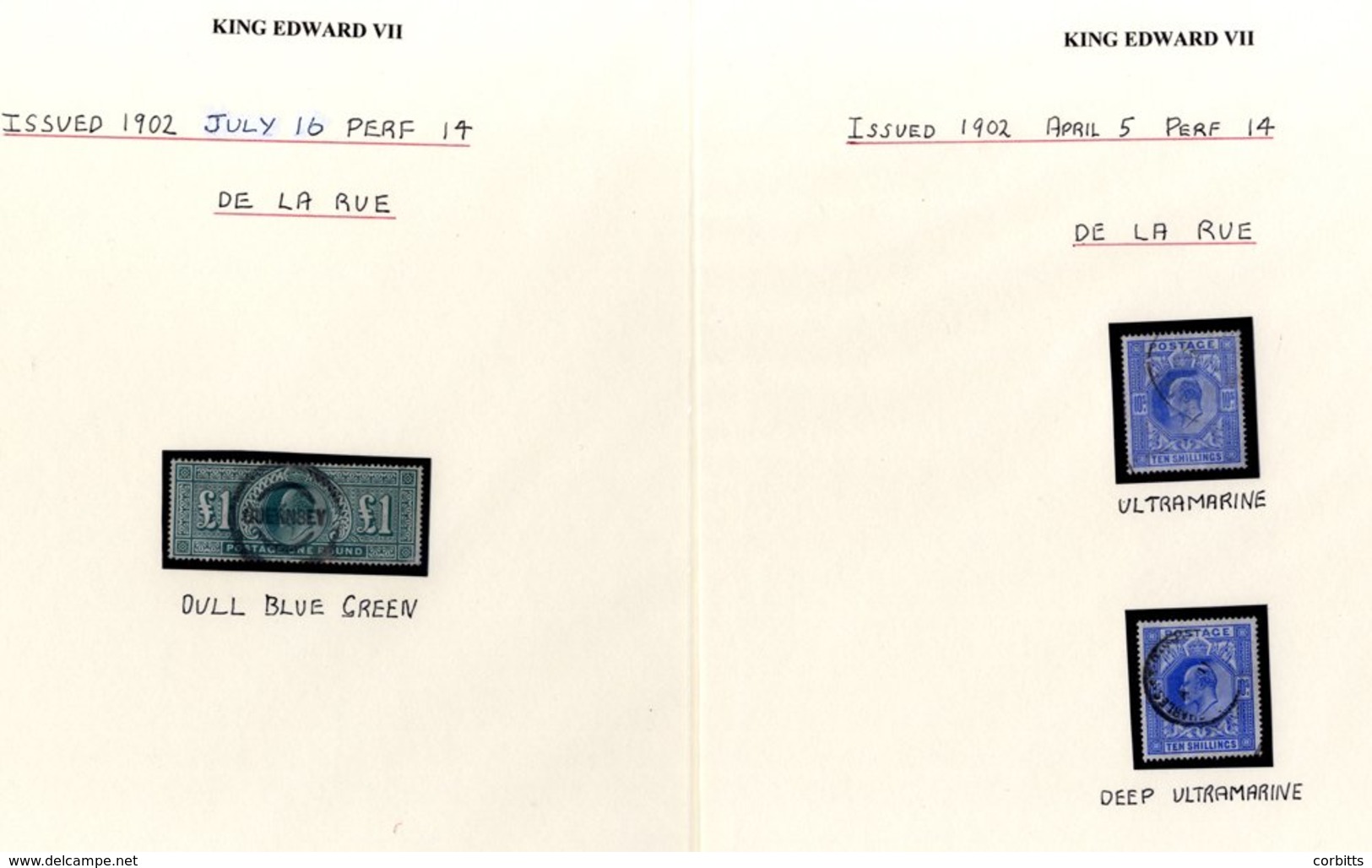 1902-13 KEVII Good To VFU Collection Written Up On Leaves In Protectors Commencing With ½d & 1d Value Together On A Piec - Other & Unclassified