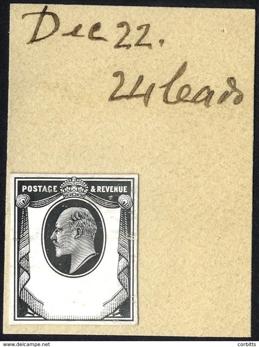 1902 1½d Head Plate Die Proof, VF Example From The DLR Striking Book Printed In Black On White Glazed Card, Affixed To P - Other & Unclassified