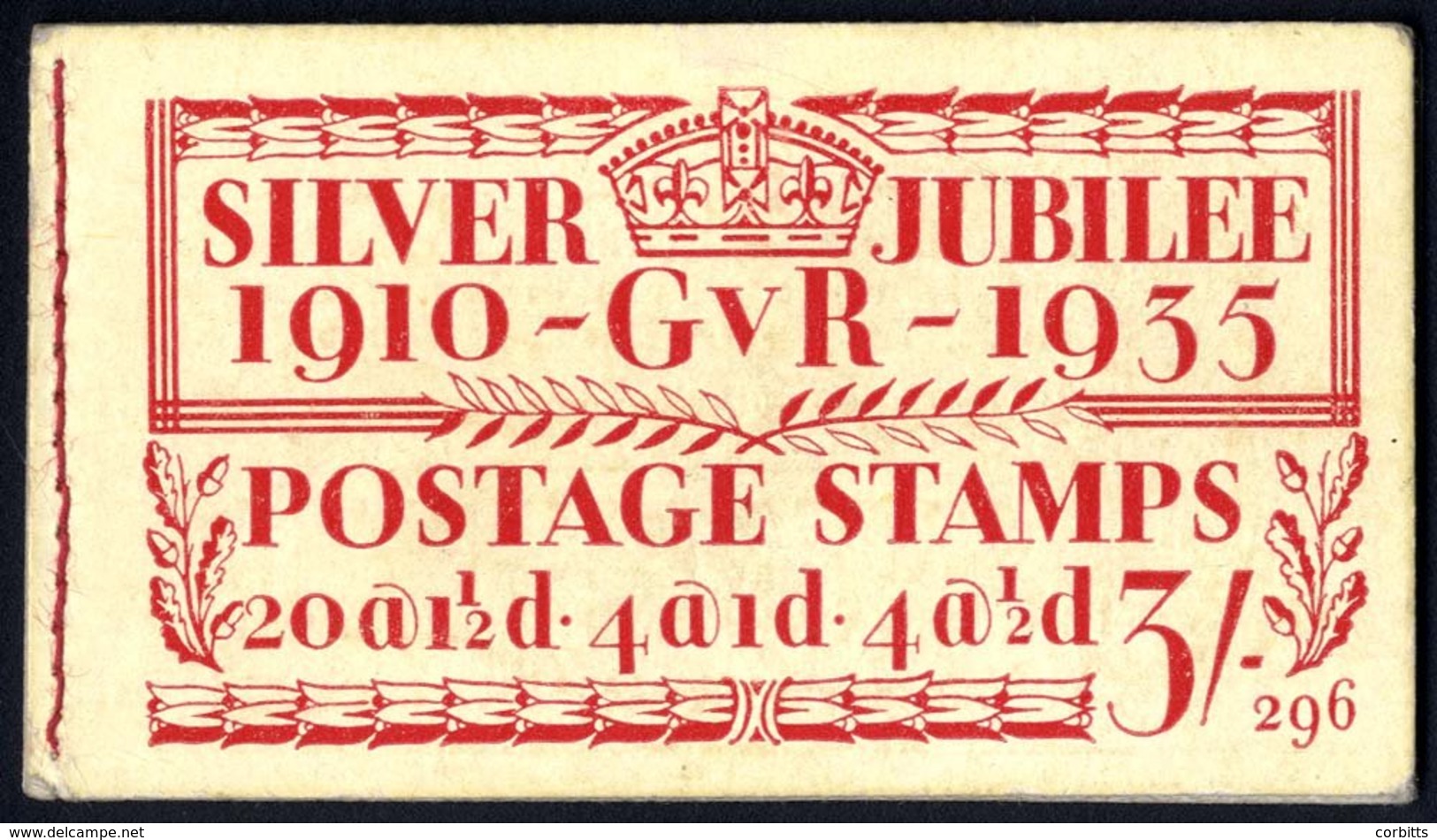 1935 Silver Jubilee 3s, SG.BB28, Edition 296, Fist Three 1½d Panes Inverted, VF. - Other & Unclassified