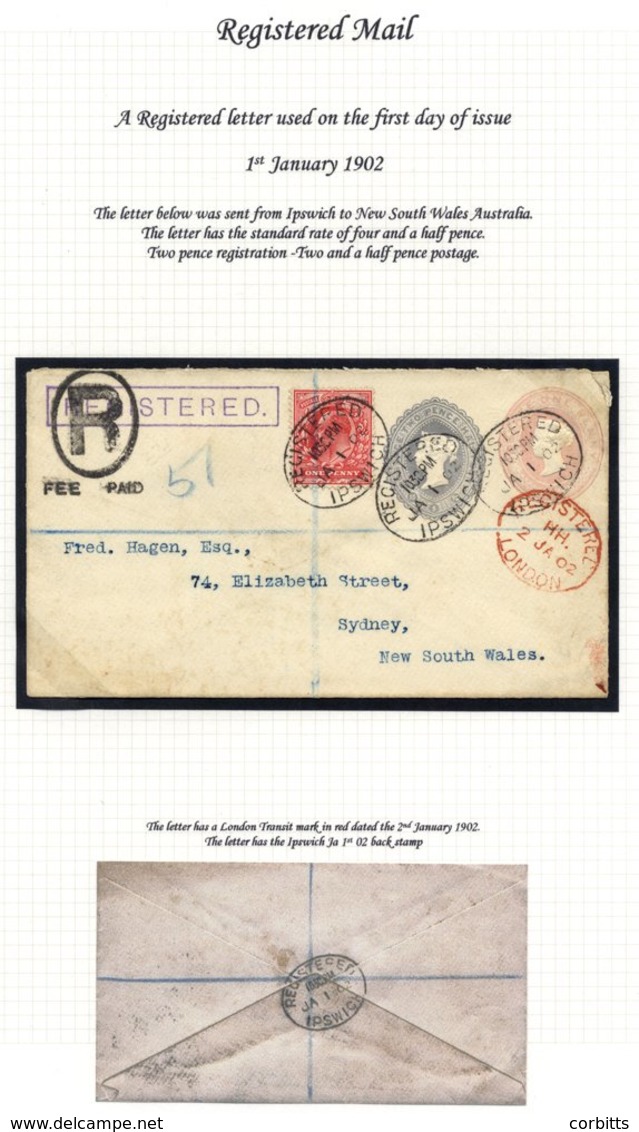 1902 1d & 2½d Stamped To Order Stationery Envelope Uprated With KEVII 1d Addressed To Sydney, Australia, Cancelled By Ip - Other & Unclassified