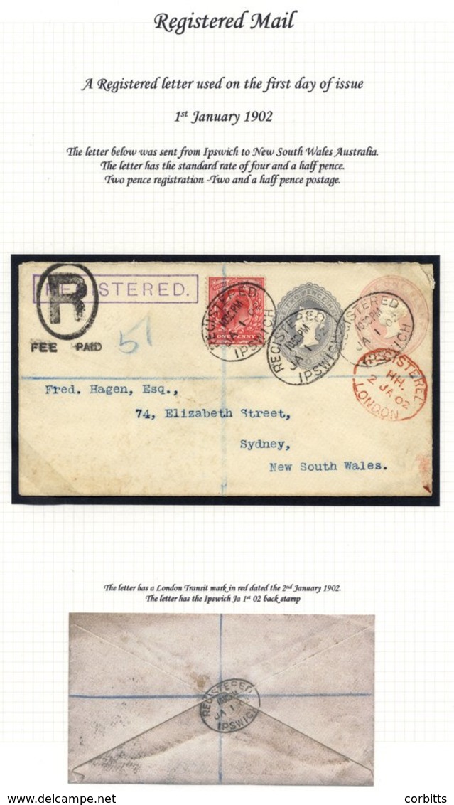 1902 1d & 2½d Stamped To Order Stationery Envelope Uprated With KEVII 1d Addressed To Sydney, Australia, Cancelled By Ip - Autres & Non Classés