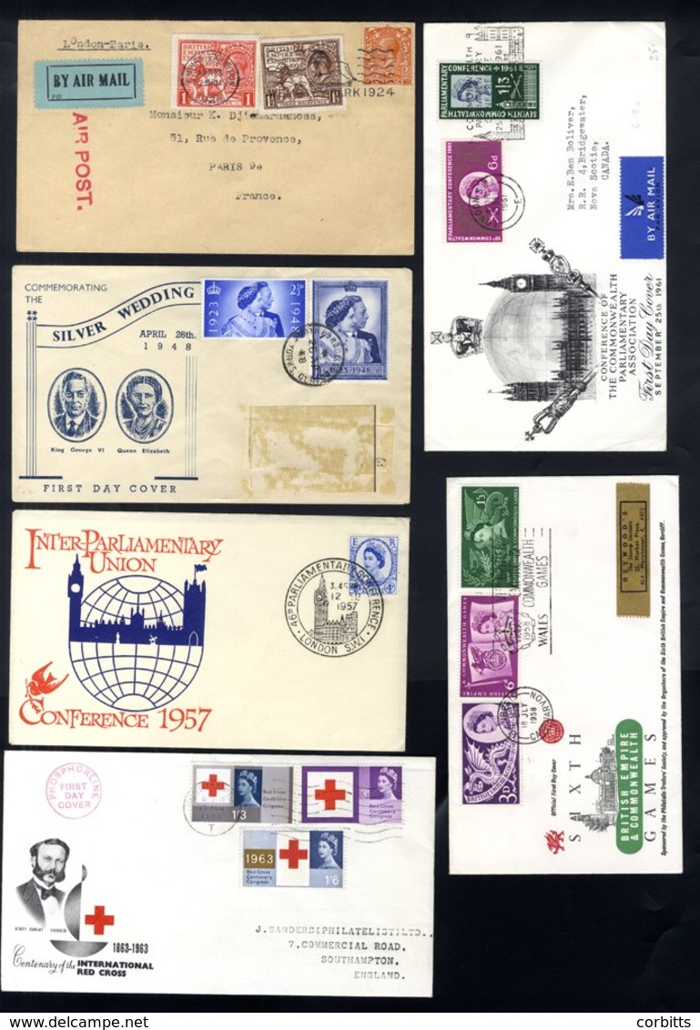 1924-65 Attractive Run Through With 1924 Wembley (plain Typed Address), 1935 Jubilee (plain Typed Address), 1937 Coronat - Sonstige & Ohne Zuordnung