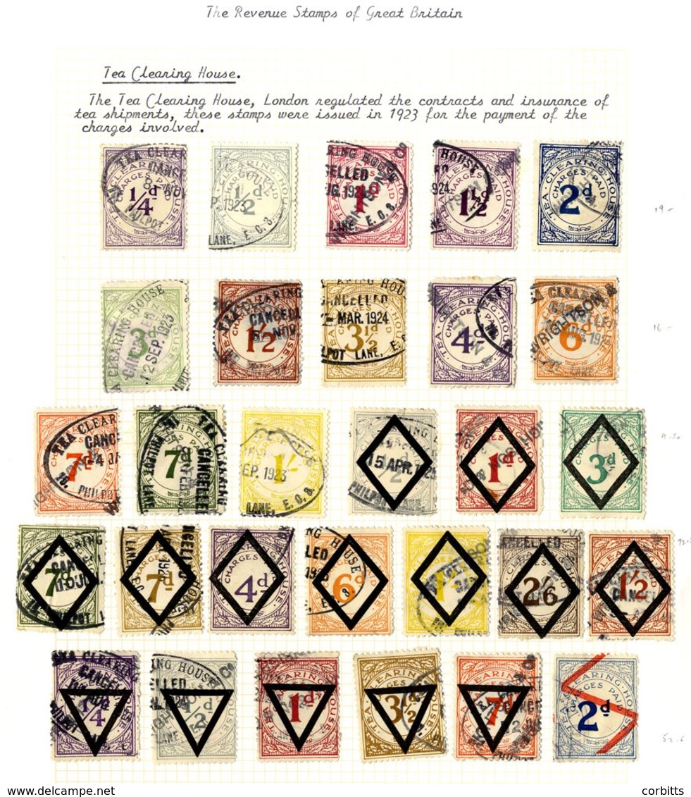 TEA CLEARING HOUSE 1923-26 Range Of 29 Used Envelopes Comprising 1923 ¼d To ½d (13), 1924 Triangle Opt ¼d To 7d (5), 192 - Sonstige & Ohne Zuordnung