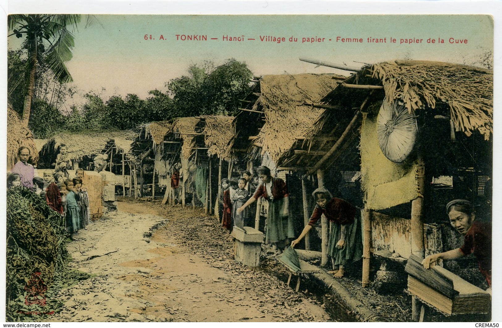 VIET NAM - TONKIN - Hanoï - Village Du Papier - Femme Tirant Le Papier De La Cuve - Vietnam