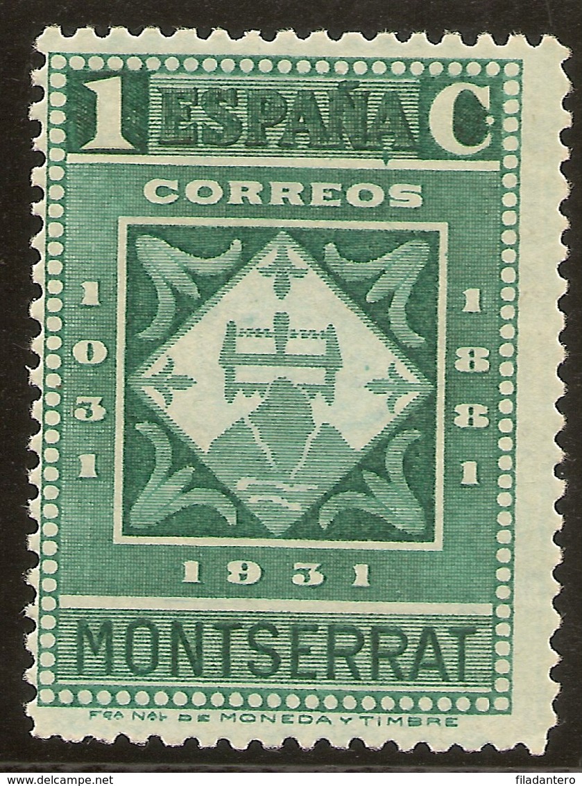 ESPAÑA Edifil 636** Mnh  1 Céntimo Verde Fundación Monserrat  1931  NL729 - Neufs