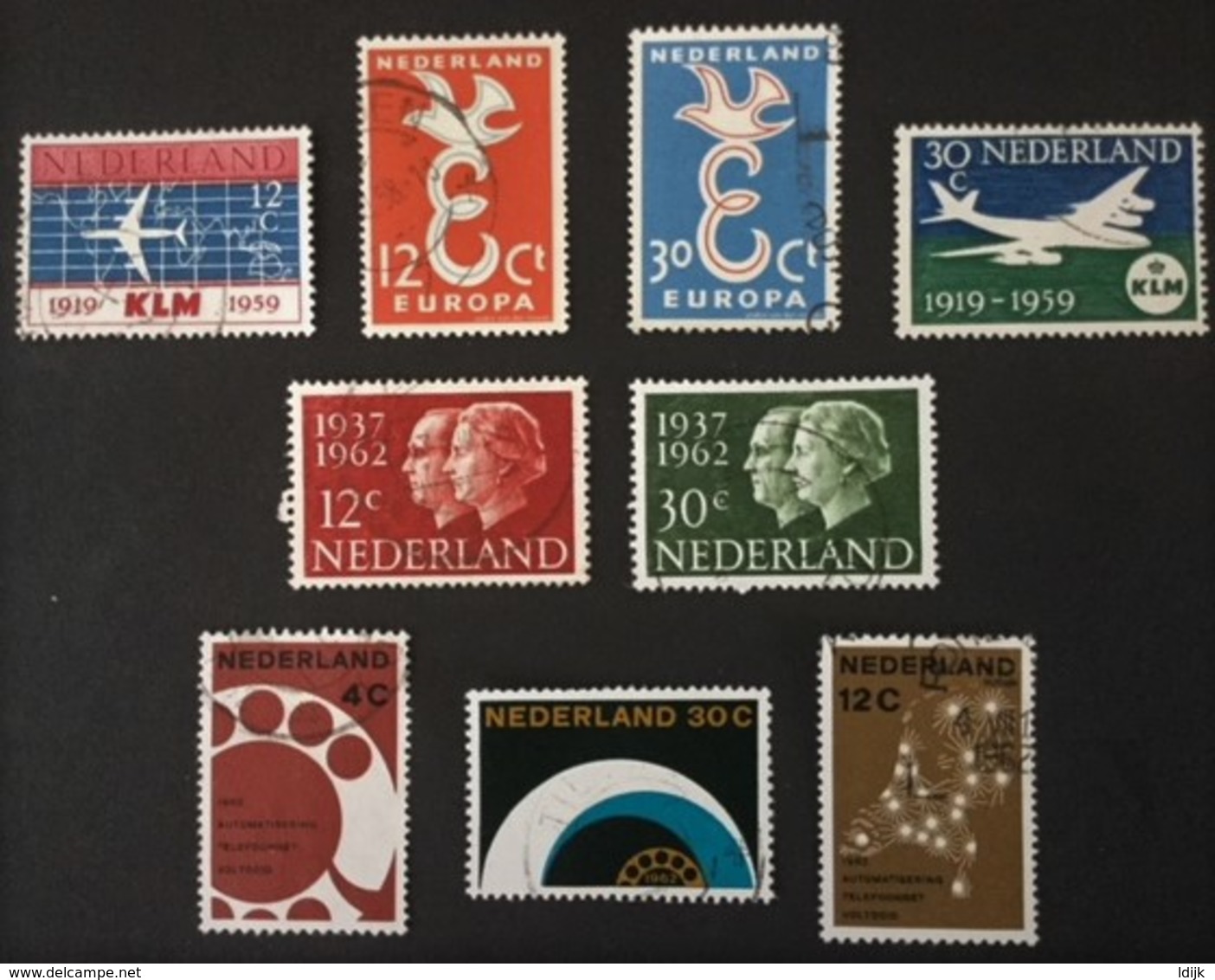 1958-1962 CEPT/Europa-zegels 713-714,K.L.M.zegels 729-730,Jubileumzegels 764-765,Automatisering Telefoonnet 771-773 - Ohne Zuordnung