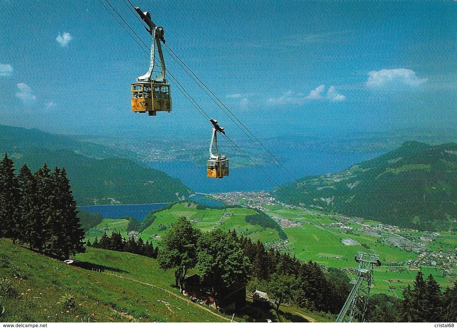 Stanserhorn (Canton De Nidwald, Suisse) - Carte Postale - Le Téléphérique. 2 SCANS. - Stans