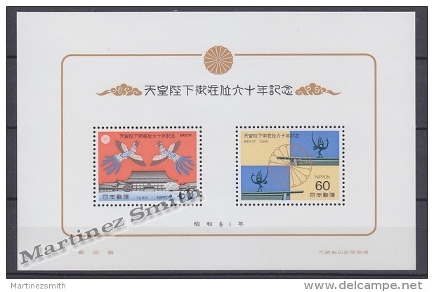 Japan - Japon 1986 Yvert BF 95, 60th Aniv. Emperor Hiro Hito Reign - Miniature Sheet - MNH - Hojas Bloque