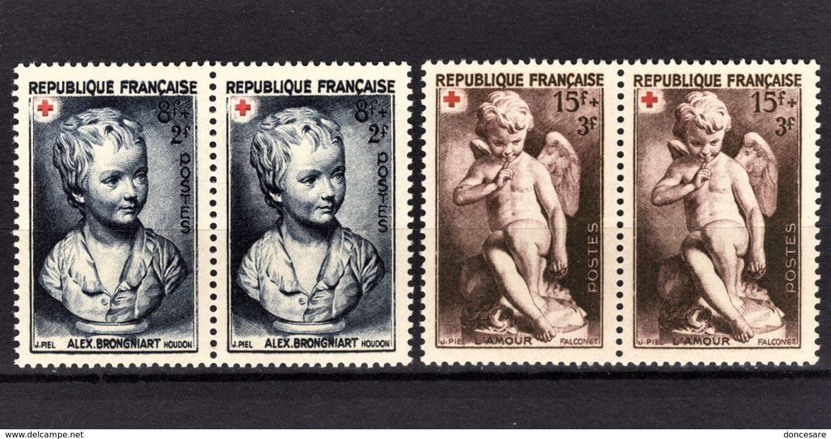 FRANCE 1950 - 2 PAIRES / Y.T. N° 876 / 877  - NEUFS** - Neufs