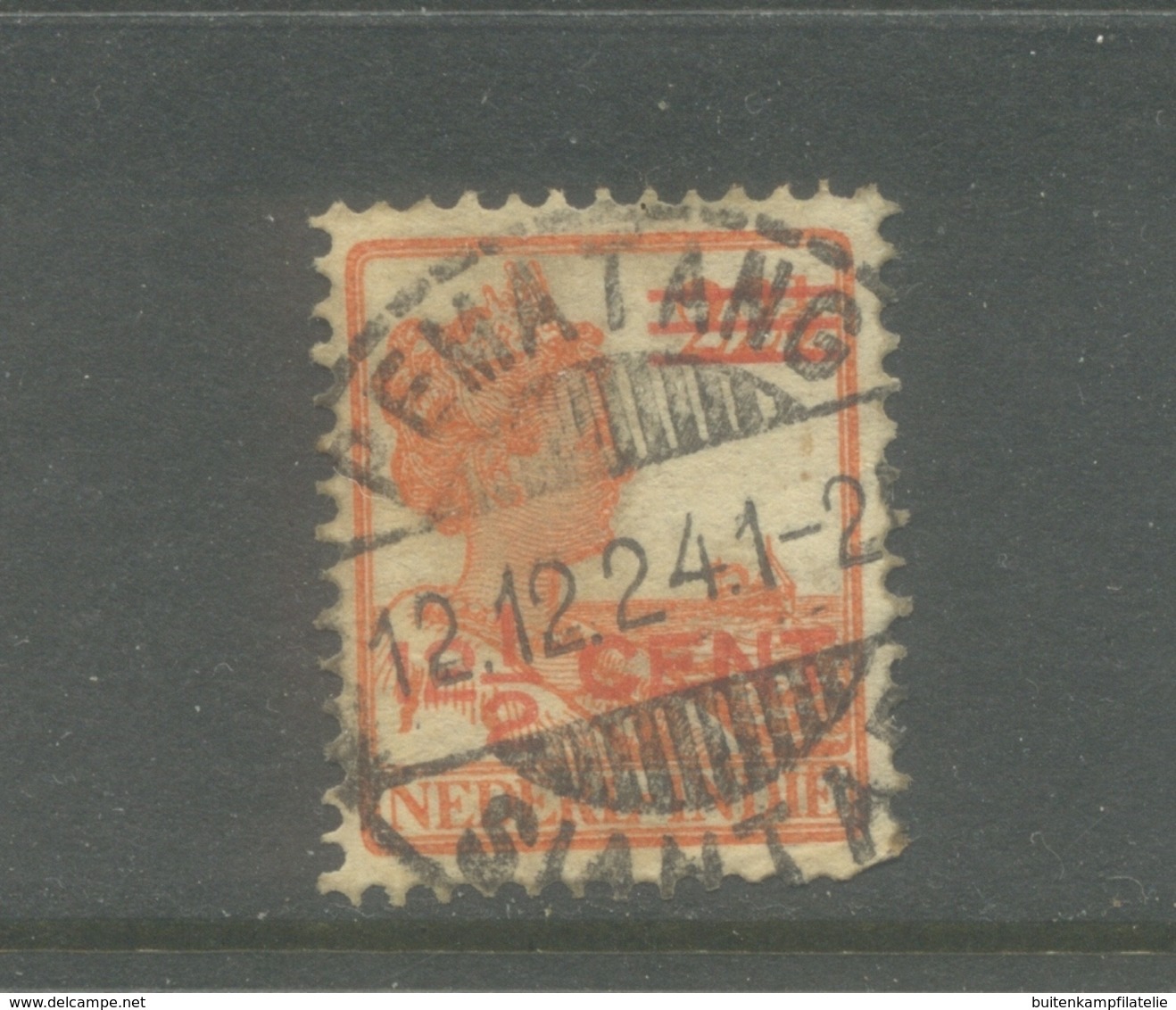 Langebalkstempel Pematang Siantar Op Nvph 142 - Niederländisch-Indien