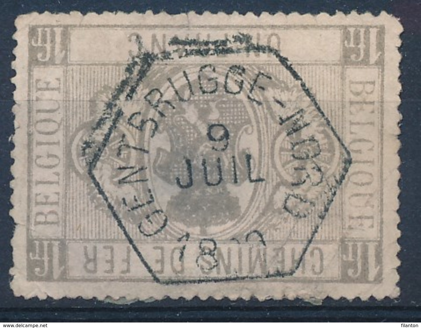 TR 6  - "GENTBRUGGE-NORD" - Cachet Hexagonal - Verdund, Plooi, Tanding!/aminci, Pli, Dentelure! - (ref. 24.873) - Gebraucht