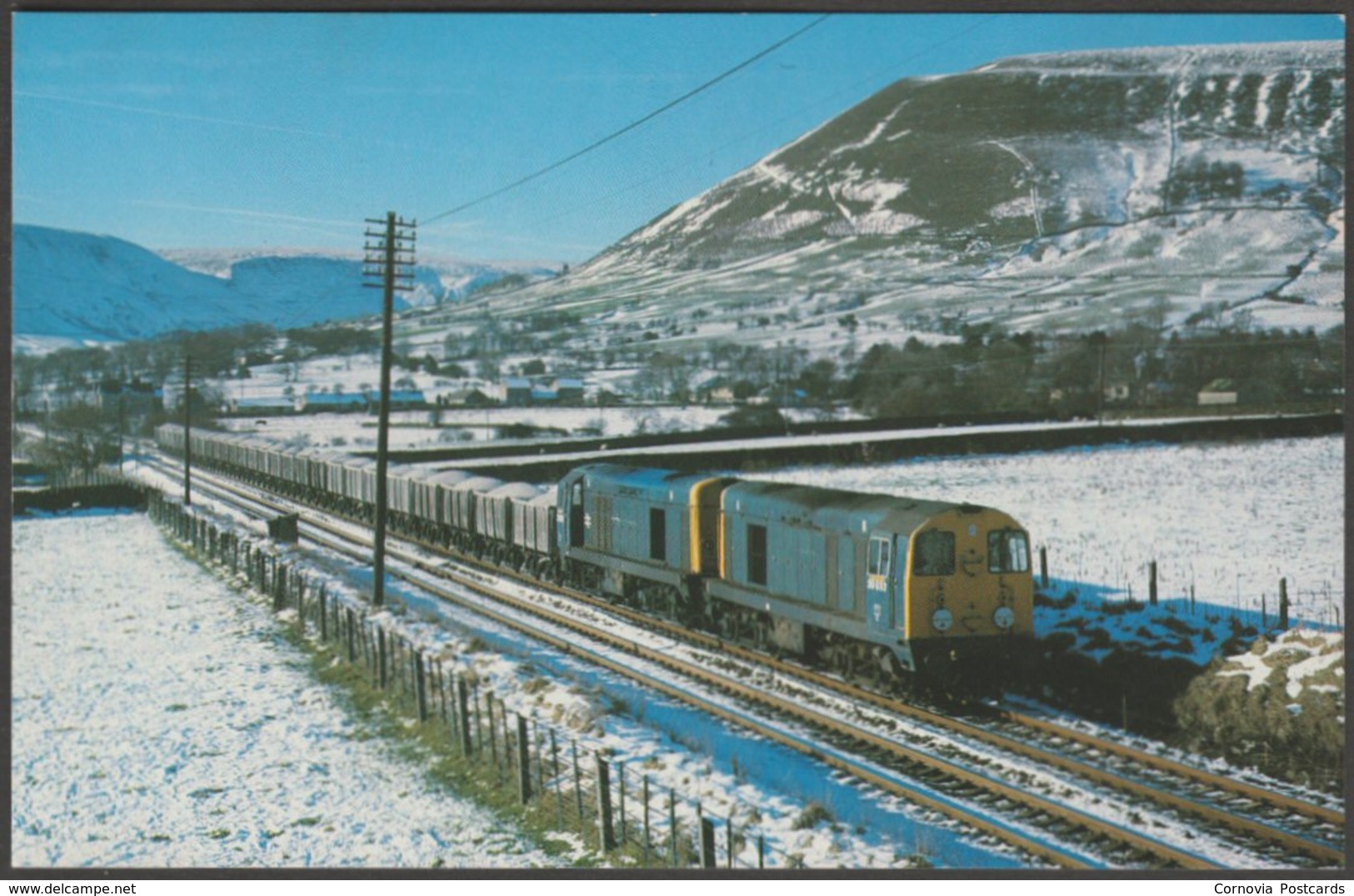 British Rail Nos 20032 And 20063 At Edale, Derbyshire - Dawlish Warren Postcard - Trains