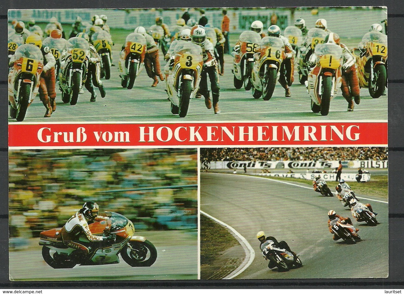 Deutschland Postkarte Hockenheim Motorcycles Rally 1991 Sent With Stamp - Motorräder