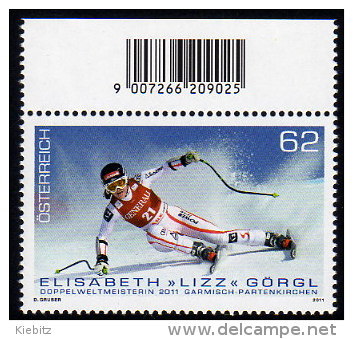 ÖSTERREICH 2011 ** Elisabeth Görgl / Doppelweltmeisterin 2011 - MNH - Ski