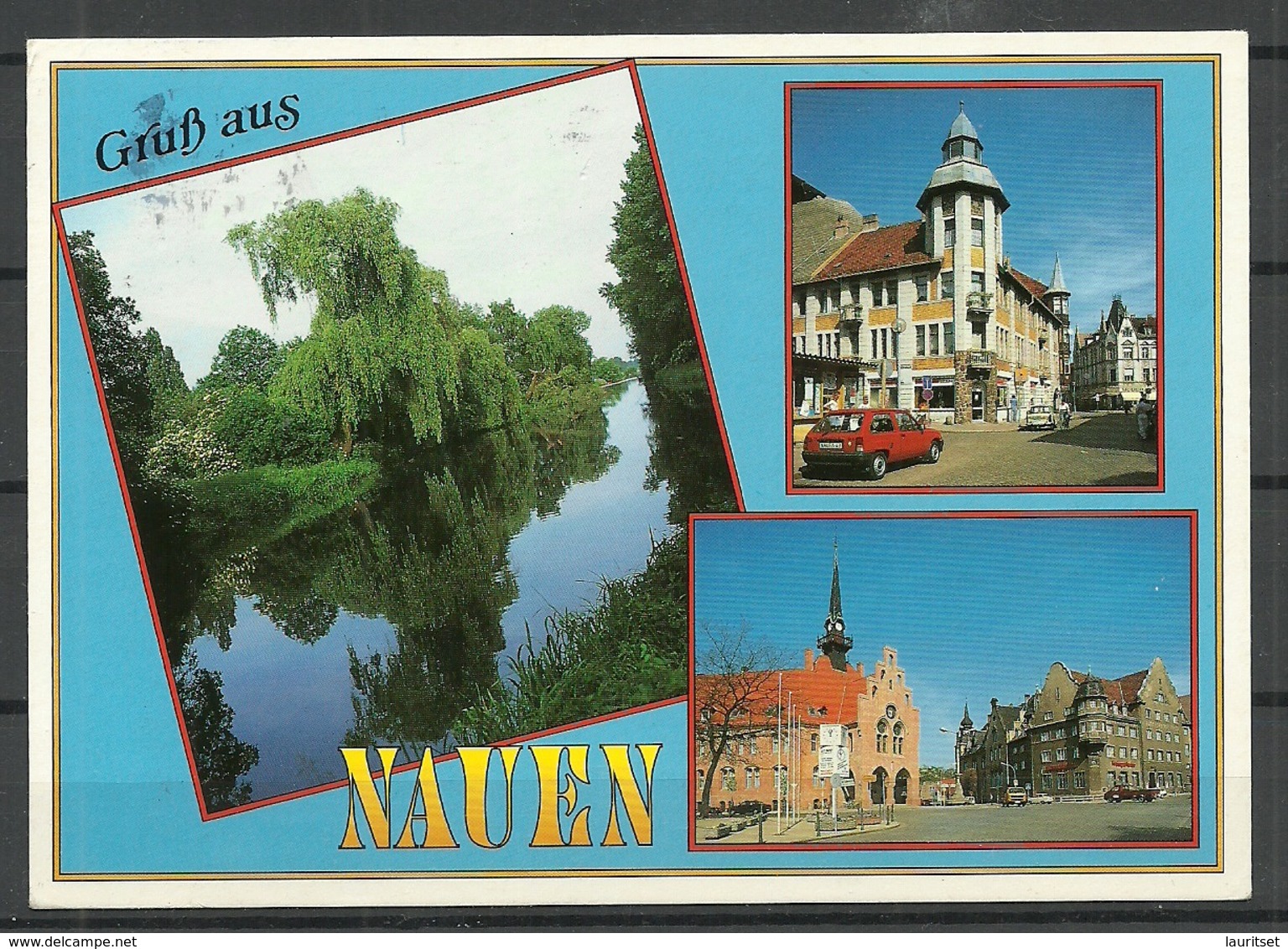 Deutschland Ansichtskarte NAUEN Gesendet 1997, Mit Briefmarke - Nauen