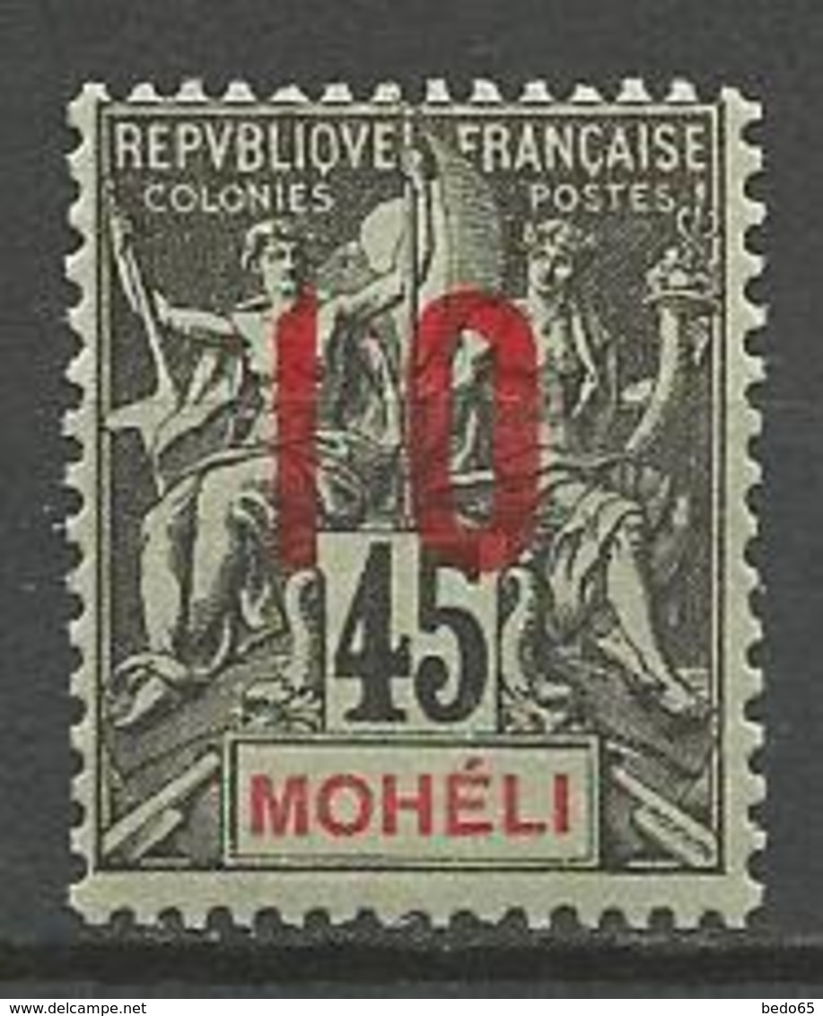 MOHELI N° 28 Chiffres Espacés GOM COLONIALE   NEUF** SANS CHARNIERE / MNH / Signé CALVES - Ungebraucht