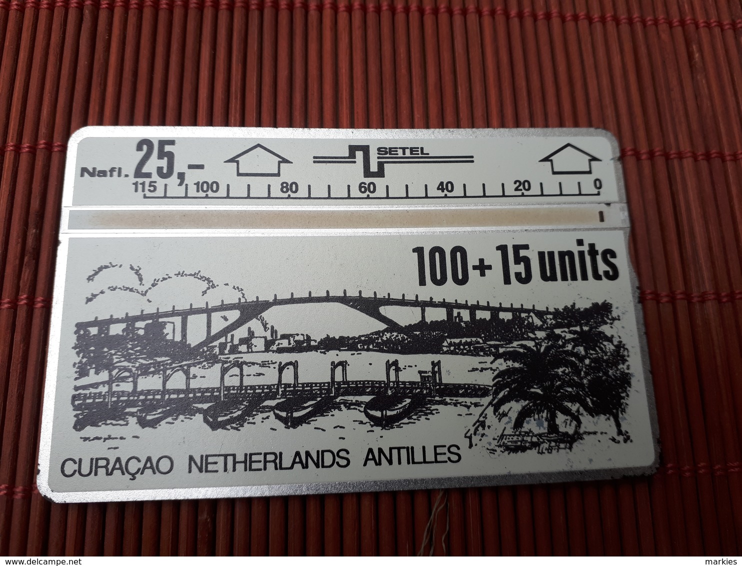 Phonecard Landis & Gyr Curacao 109 D 00173 Low Number Used Rare - Antillen (Niederländische)