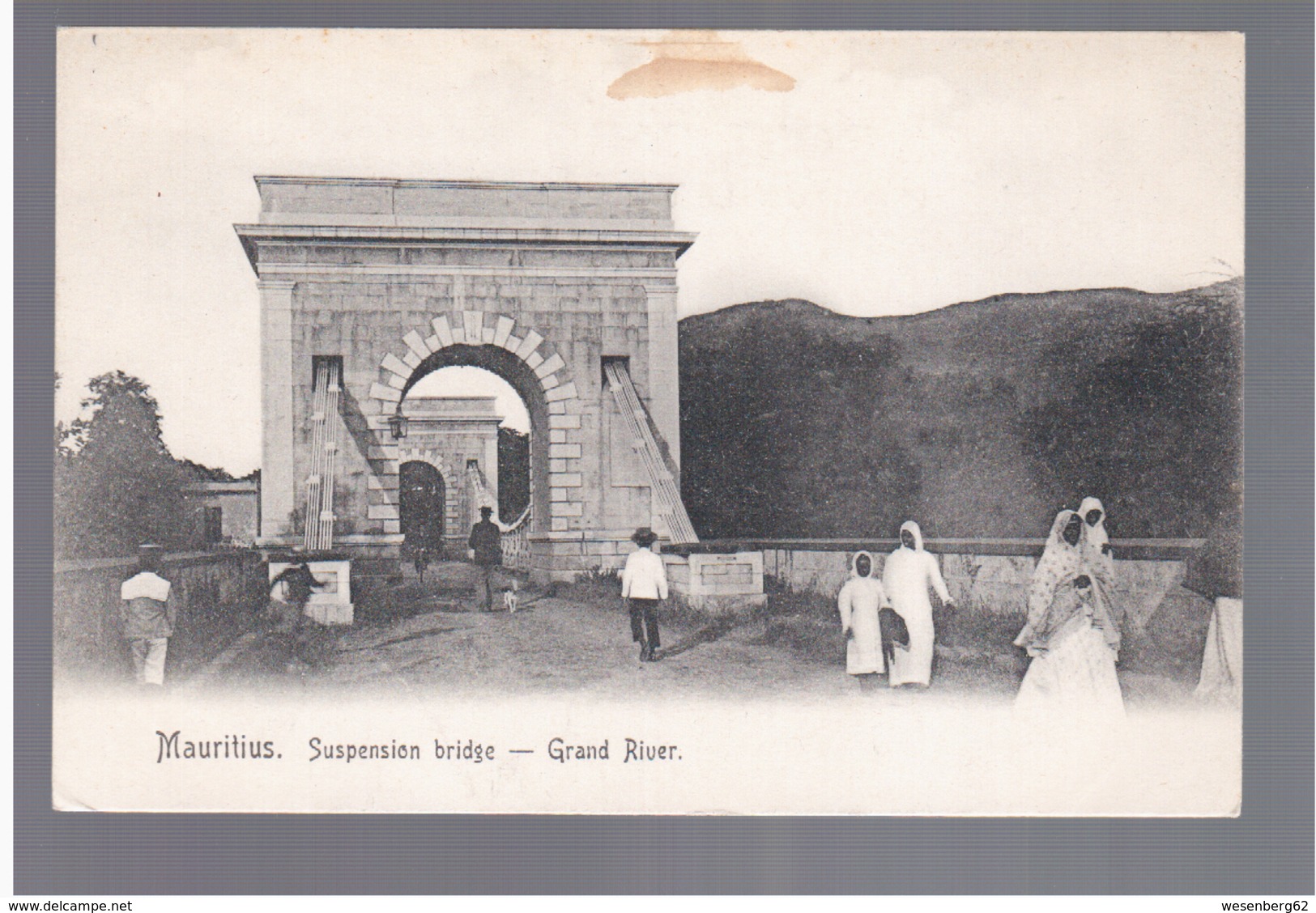 MAURITIUS  Suspension Bridge - Grand River Ca 1910 OLD POSTCARD 2 Scans - Maurice