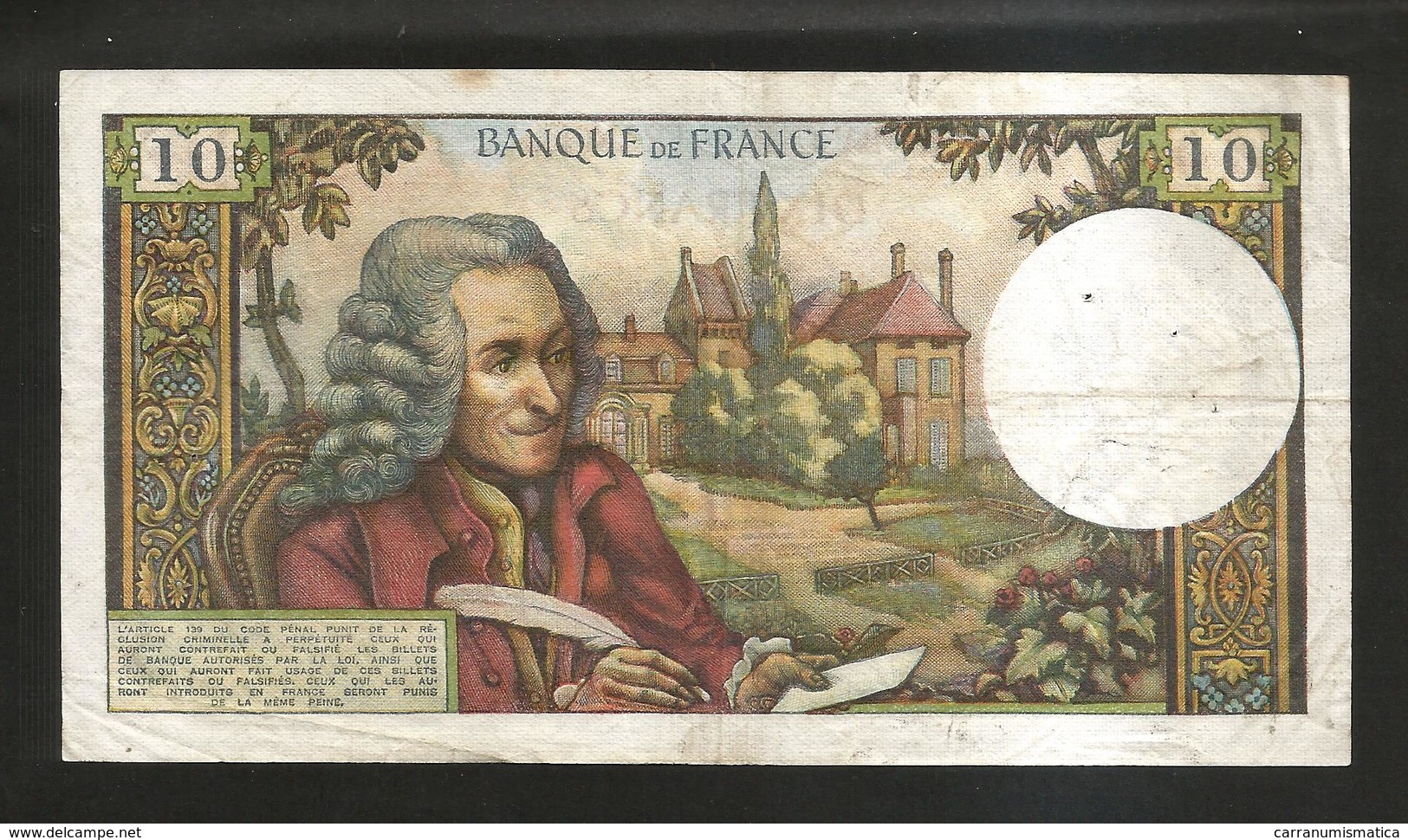 FRANCE - BANQUE De FRANCE - 10 Francs VOLTAIRE ( L. 8 / 5 / 1970 ) Serie: K. 588 - 10 F 1963-1973 ''Voltaire''