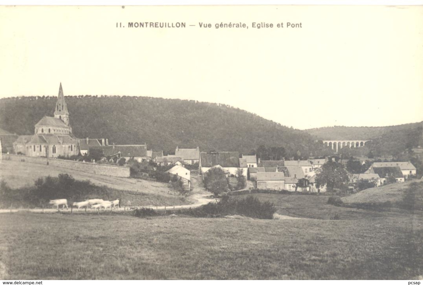 Montreuillon - Vue Générale, église Et Pont - Autres & Non Classés