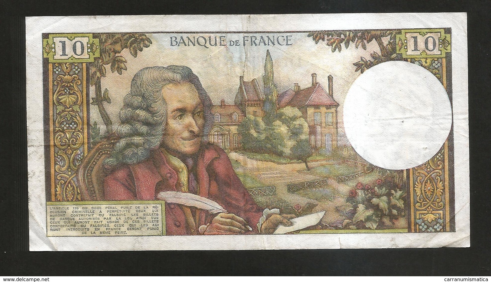 FRANCE - BANQUE De FRANCE - 10 Francs VOLTAIRE ( K. 5 / 11 / 1970 ) Serie: F. 635 - 10 F 1963-1973 ''Voltaire''