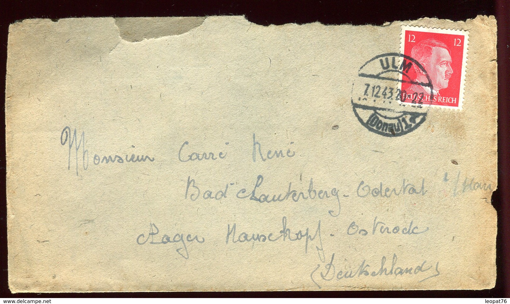 Allemagne - Enveloppe De Ulm Pour Bad Lauterberg En 1943 - Réf O18 - Briefe U. Dokumente