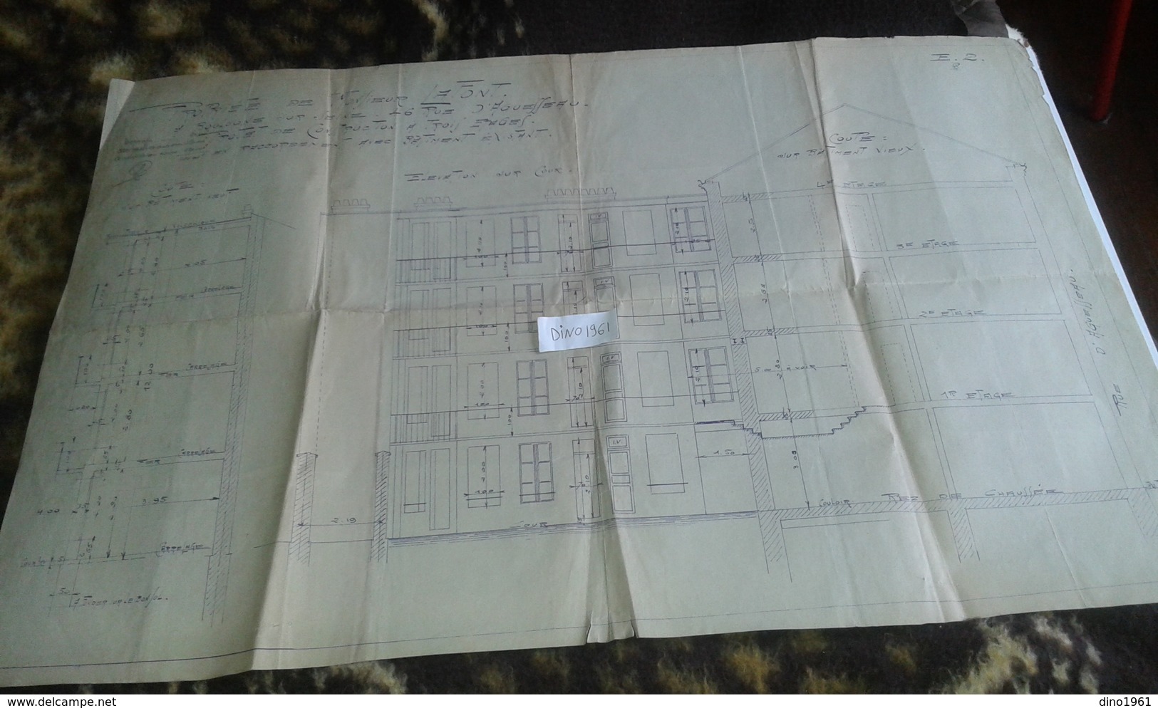 VP13.021 - Grand Plan 71 X 46 Propriété De Mr LAFONT à BOULOGNE - SUR - SEINE - Architectuur