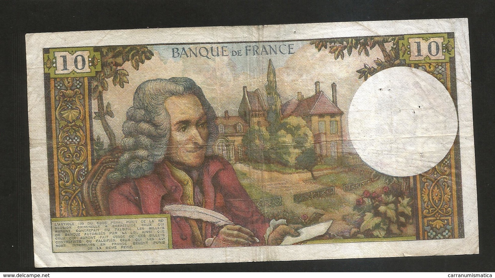 FRANCE - BANQUE De FRANCE - 10 Francs VOLTAIRE ( C. 7 / 7 / 1966 ) Serie: A. 252 - 10 F 1963-1973 ''Voltaire''