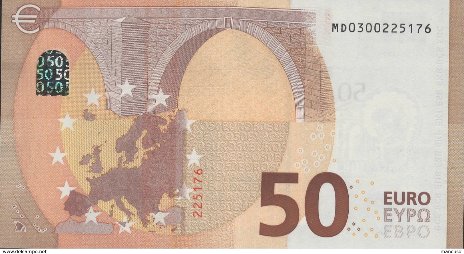 50 EURO PORTUGAL  MD  M002  -  DRAGHI   UNC - 50 Euro