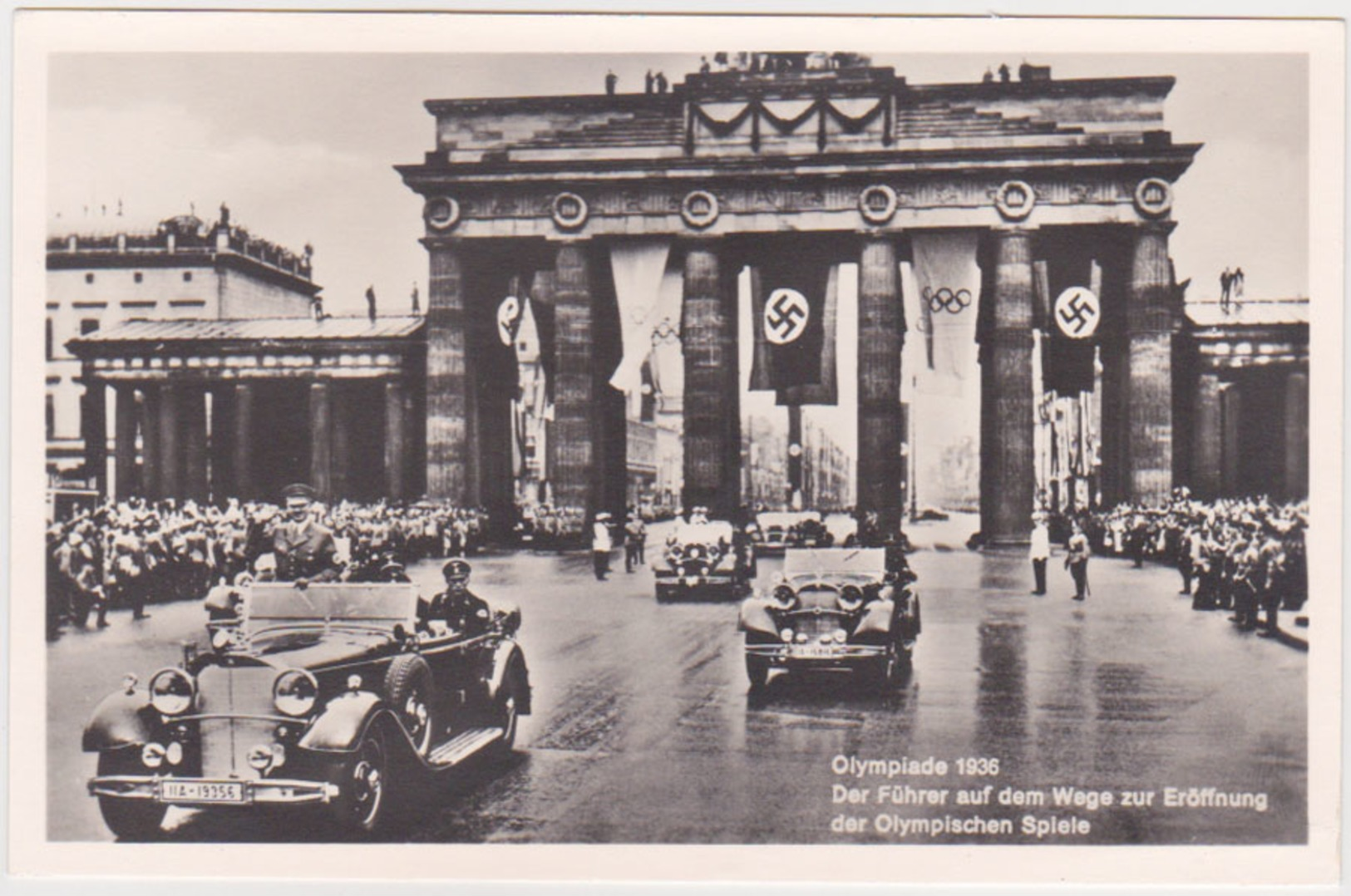 GERMANY 1936 PHOTO PC HITLER (Corso) BERLIN TO OLYMPICS OPENING CEREMONY MINT - Autres & Non Classés