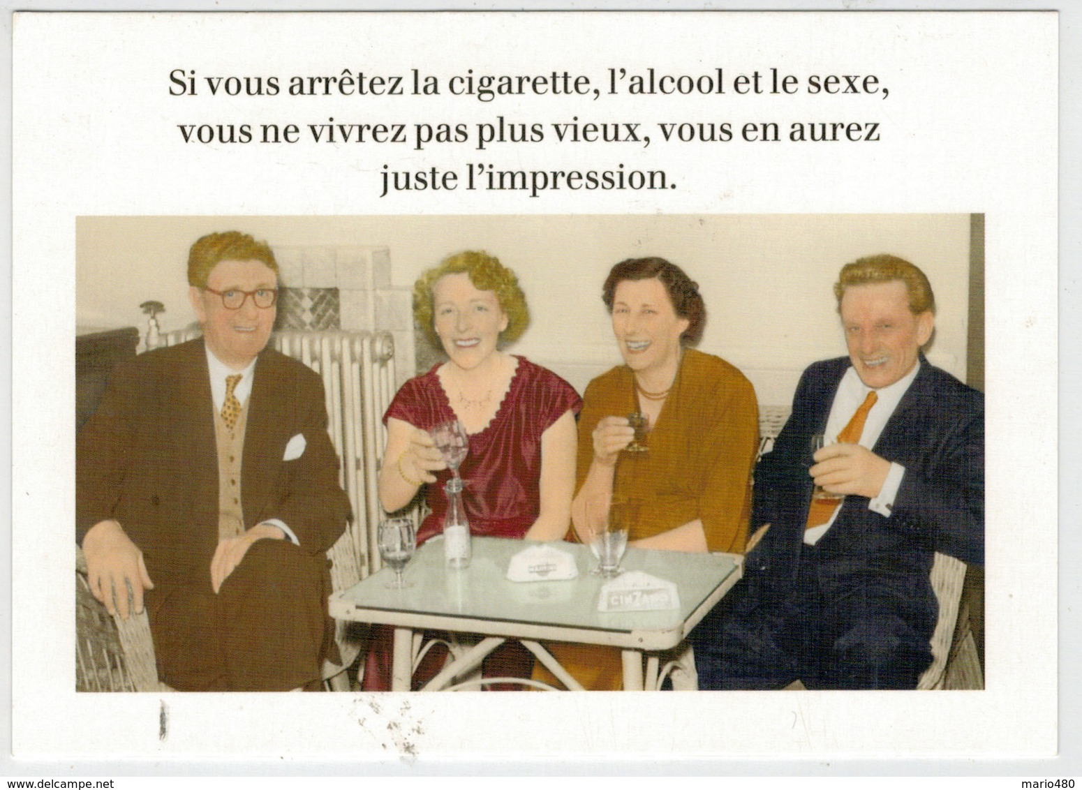 SI  VOUS  ARRETEZ  LA  CIGARETTE  L' ALCOOL ET LE SEXE.......             (VIAGGIATA) - Philosophy