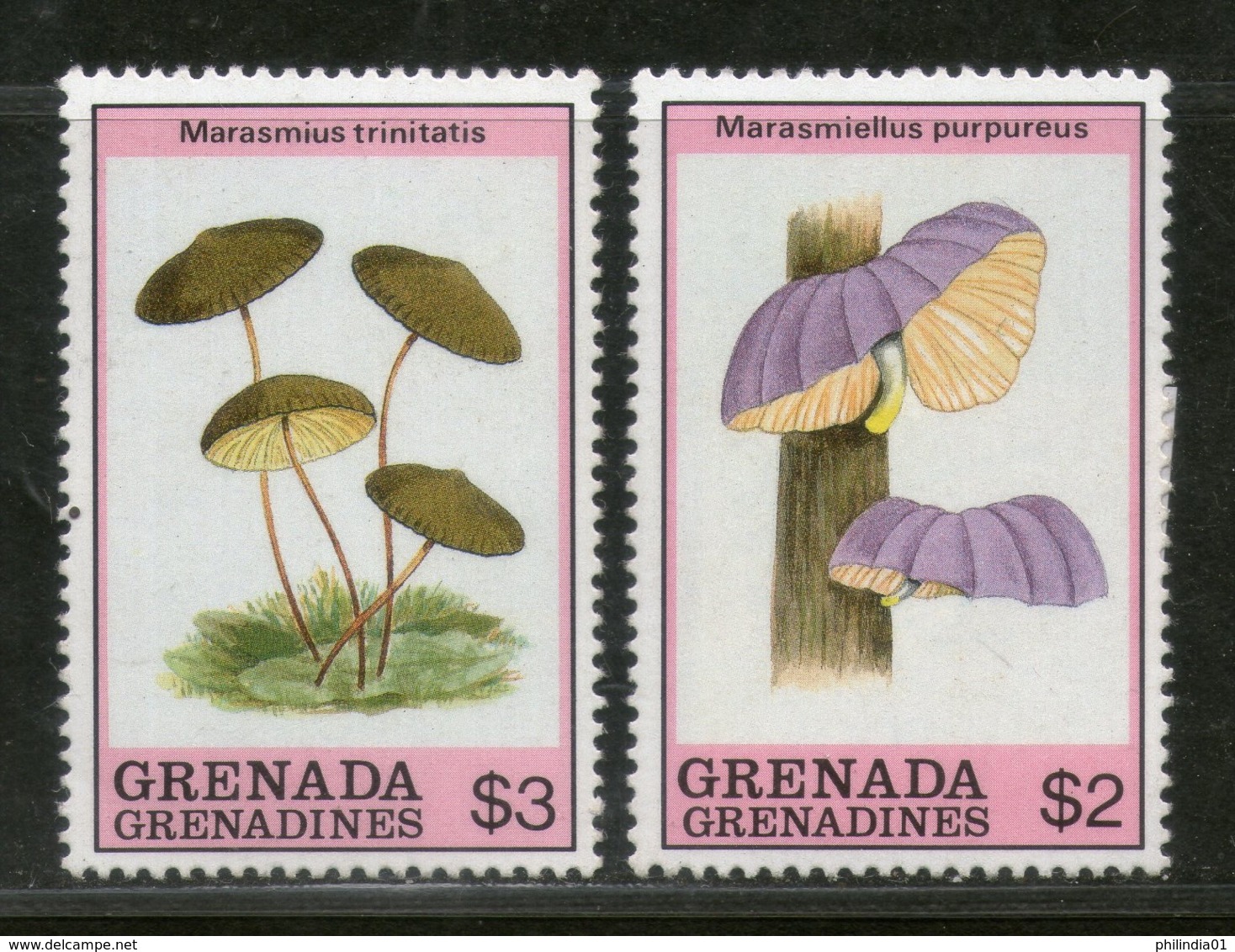 Grenada Grenadines 1989 Mushrooms Fungi Plant Sc 1083-84 MNH # 1228 - Mushrooms