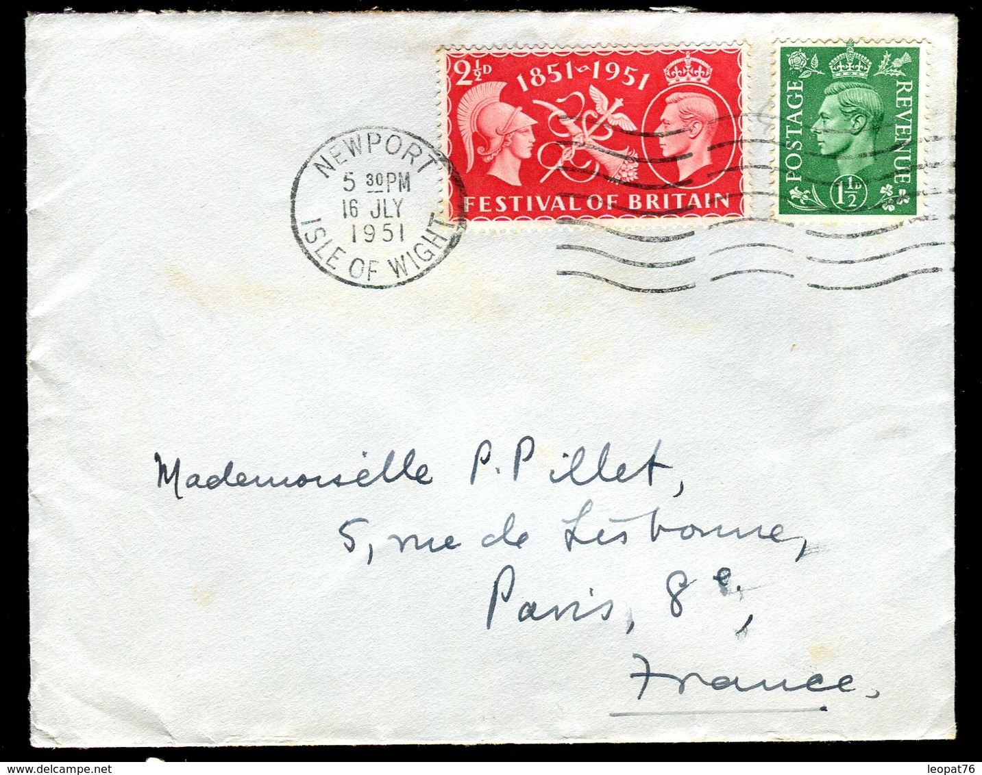 Royaume Uni - Enveloppe De Newport Pour La France En 1951 - Réf O48 - Postmark Collection