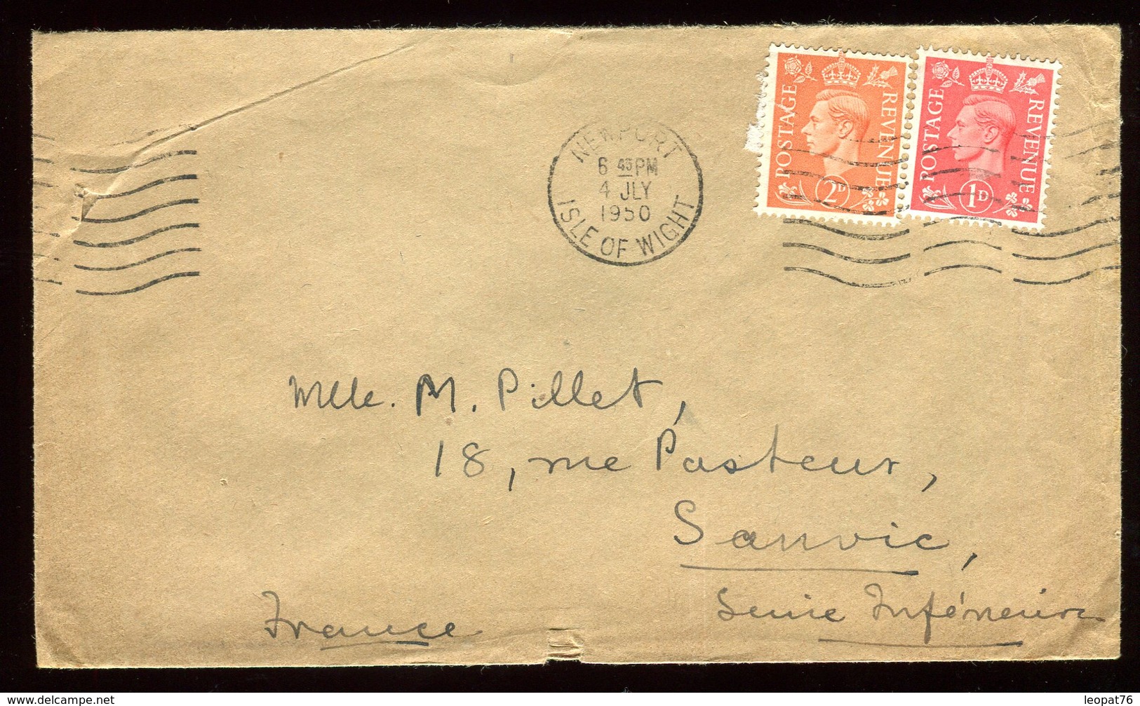 Royaume Uni - Enveloppe De Newport Pour La France En 1950 - Réf O50 - Storia Postale