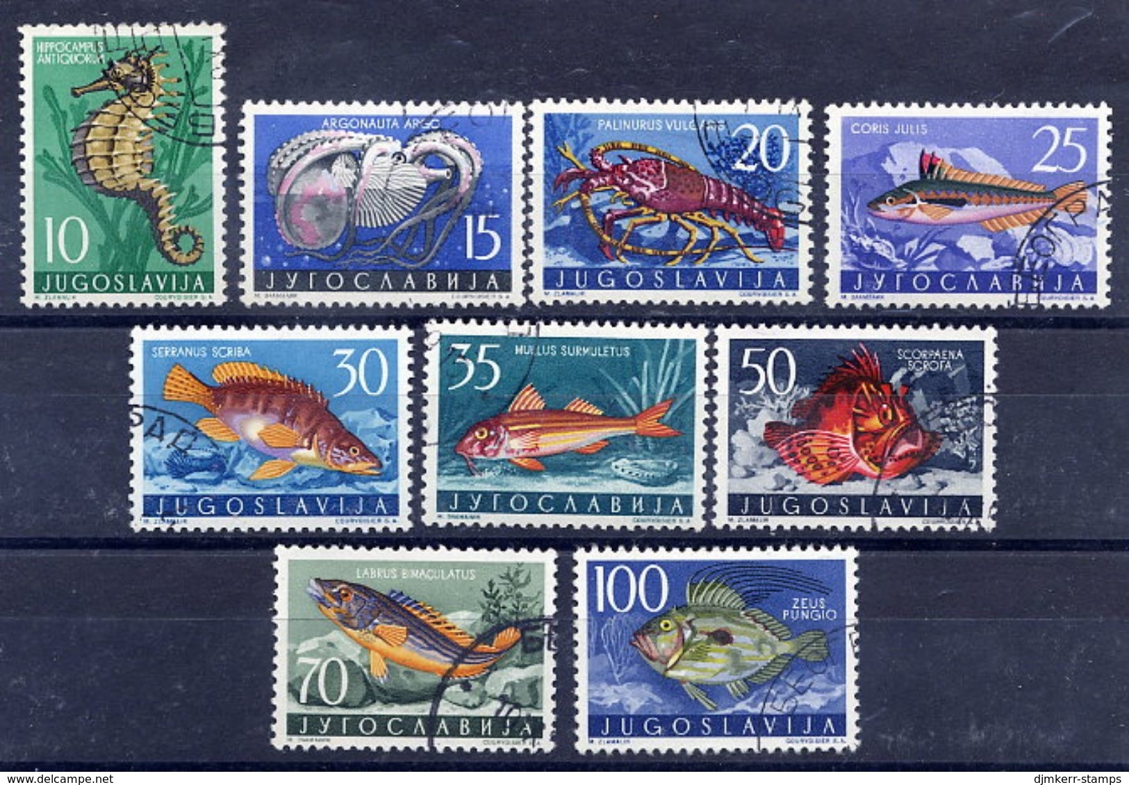 YUGOSLAVIA 1956 Marine Fauna, Used.  Michel 795-803 - Usados