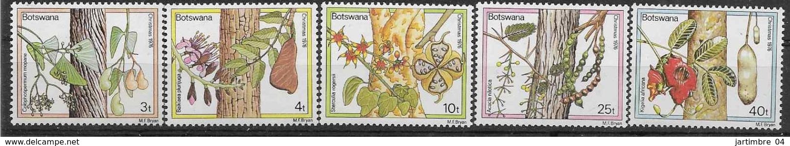 1976 BOTSWANA 326-30** Noël, Fruits - Botswana (1966-...)