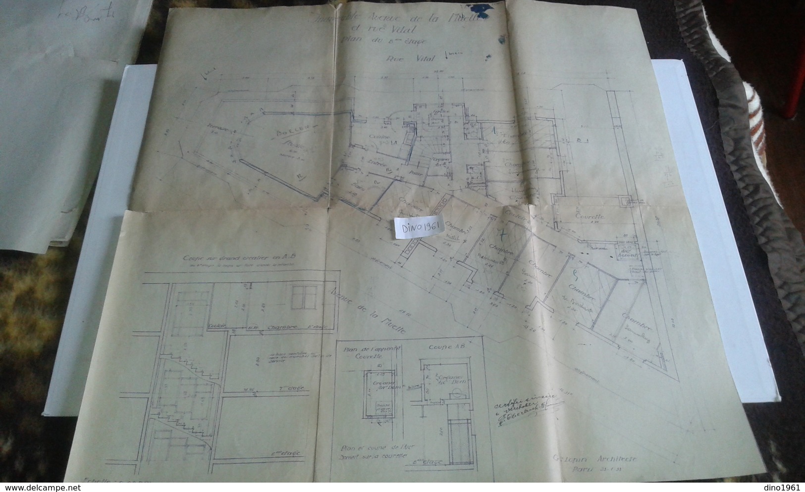 VP13. 032 PARIS - Plan 66 X 55 Immeuble Du 71 Avenue P. DOUMER - Brigitte BARDOT Habita De 1956 A 1971 Dans Cet Immeuble - Architettura