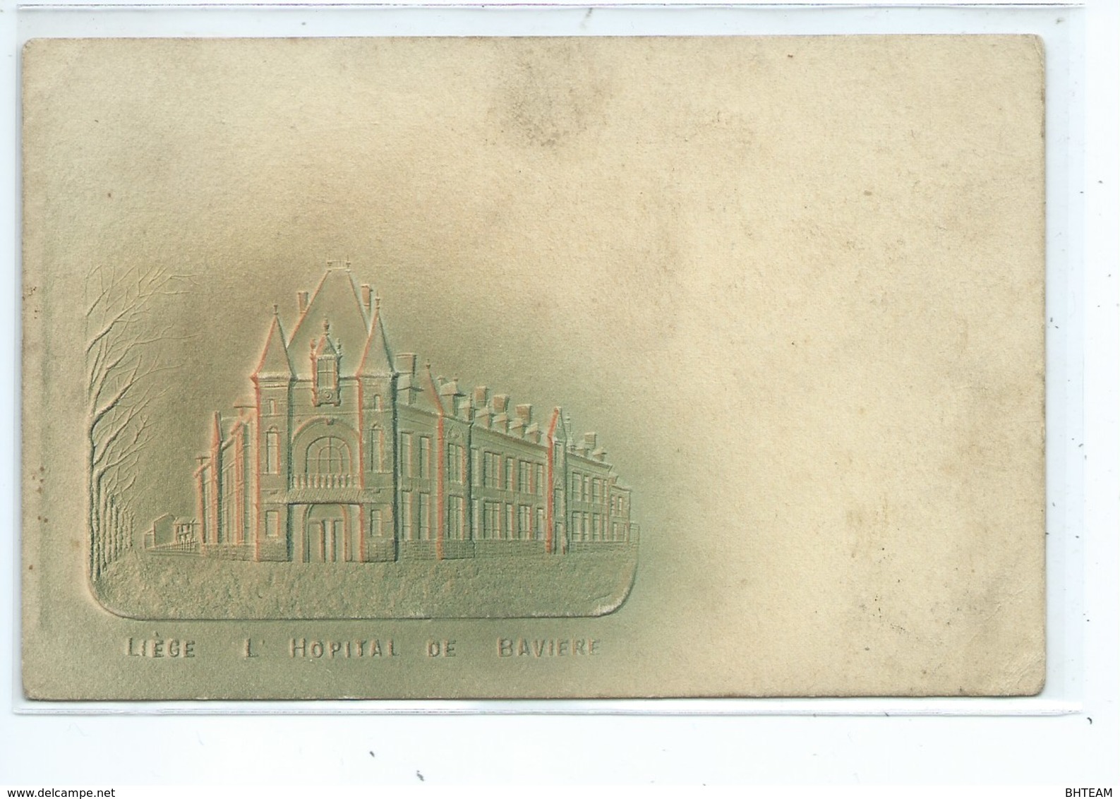 Liège Lot De 3 Cartes Gaufrées 1900 ( Statue Charlemagne - Hôpital De Bavière - La Nouvelle Poste ) - Liege