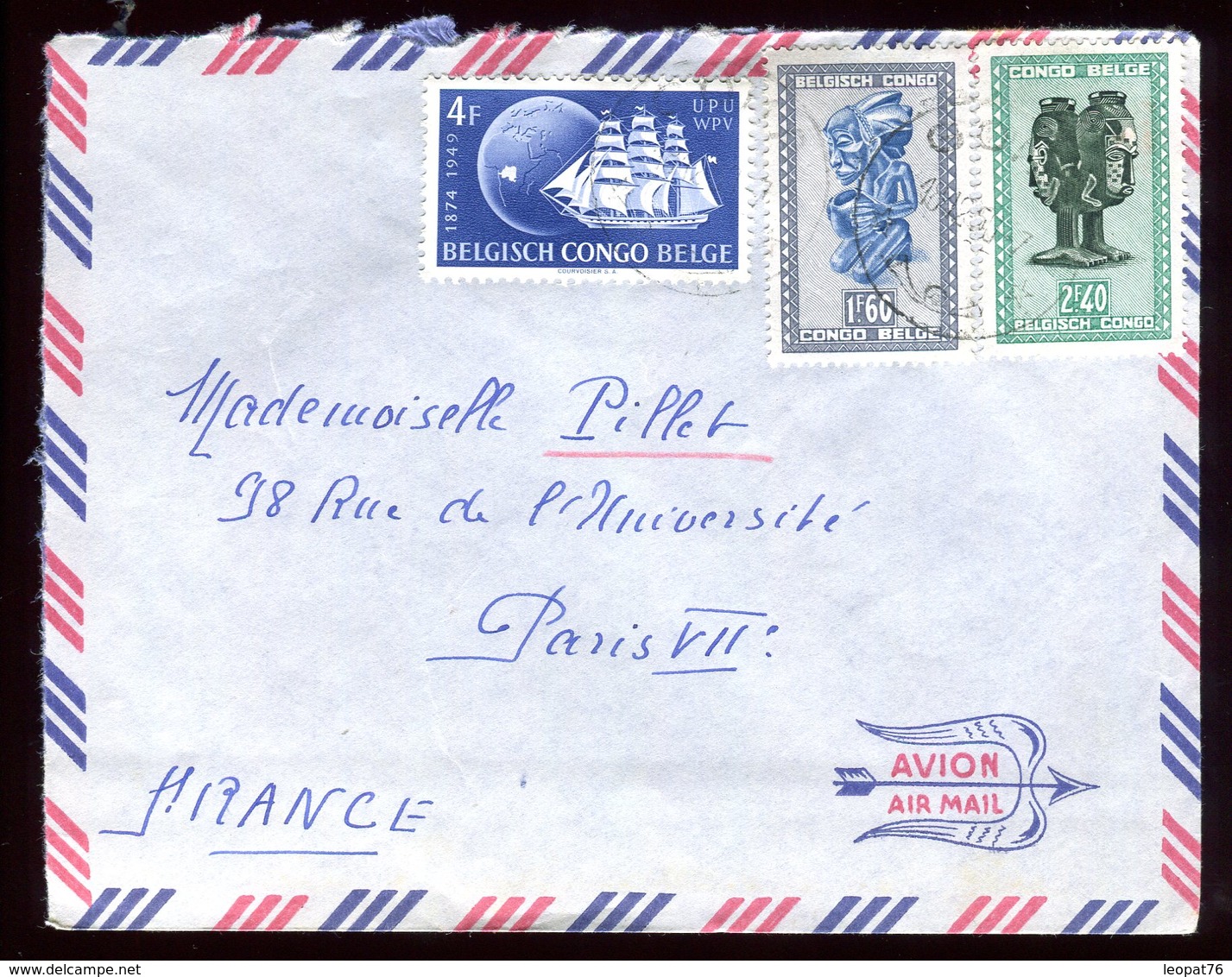 Congo Belge - Enveloppe Pour La France - Réf O67 - Lettres & Documents