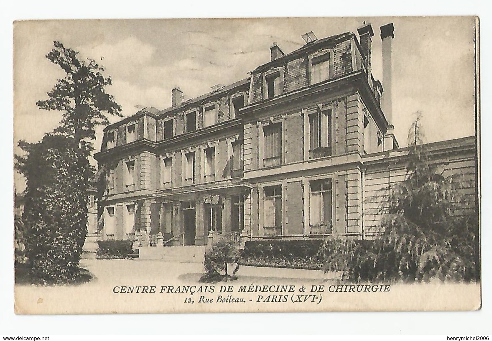 Paris 16 - Centre Français De Medecine Et De Chirurgie 12 Rue Boileau , 1930 - Arrondissement: 16