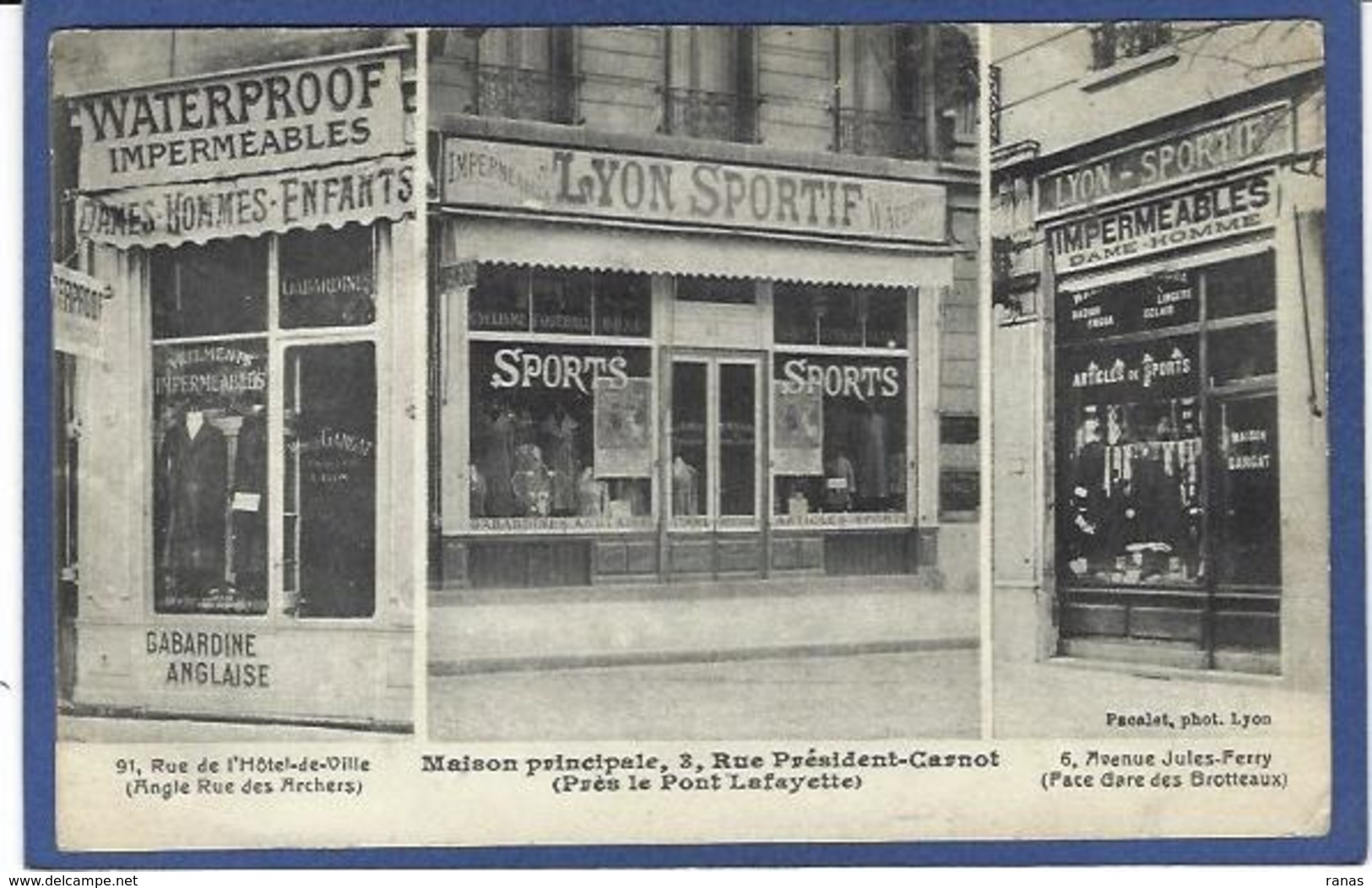 CPA Rhône 69 Lyon Commerce Shop Devanture Magasin Front Non Circulé Sport - Other & Unclassified